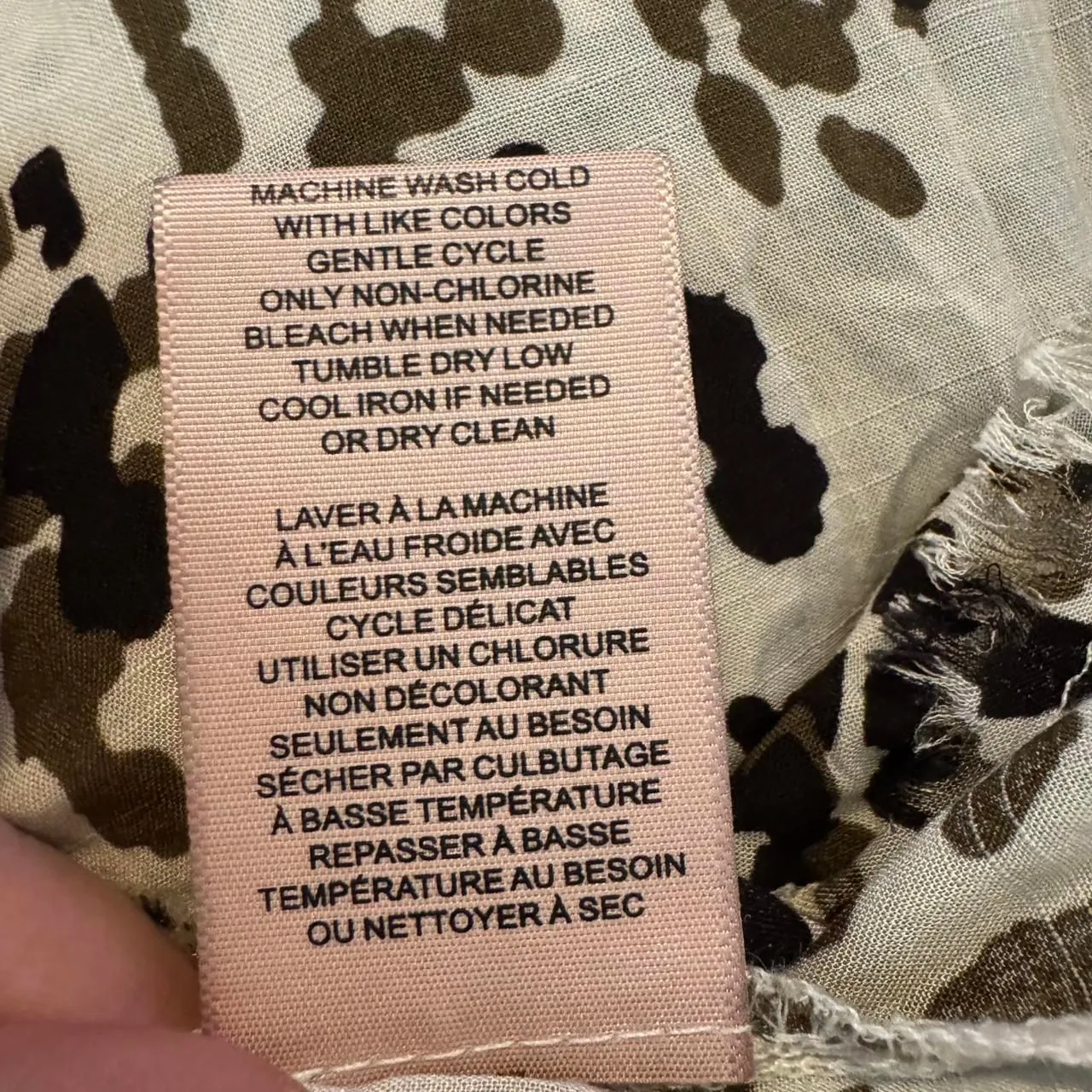 Philosophy Women’s Blouse Size L Animal Print Button Front Short Sleeve - Image 6