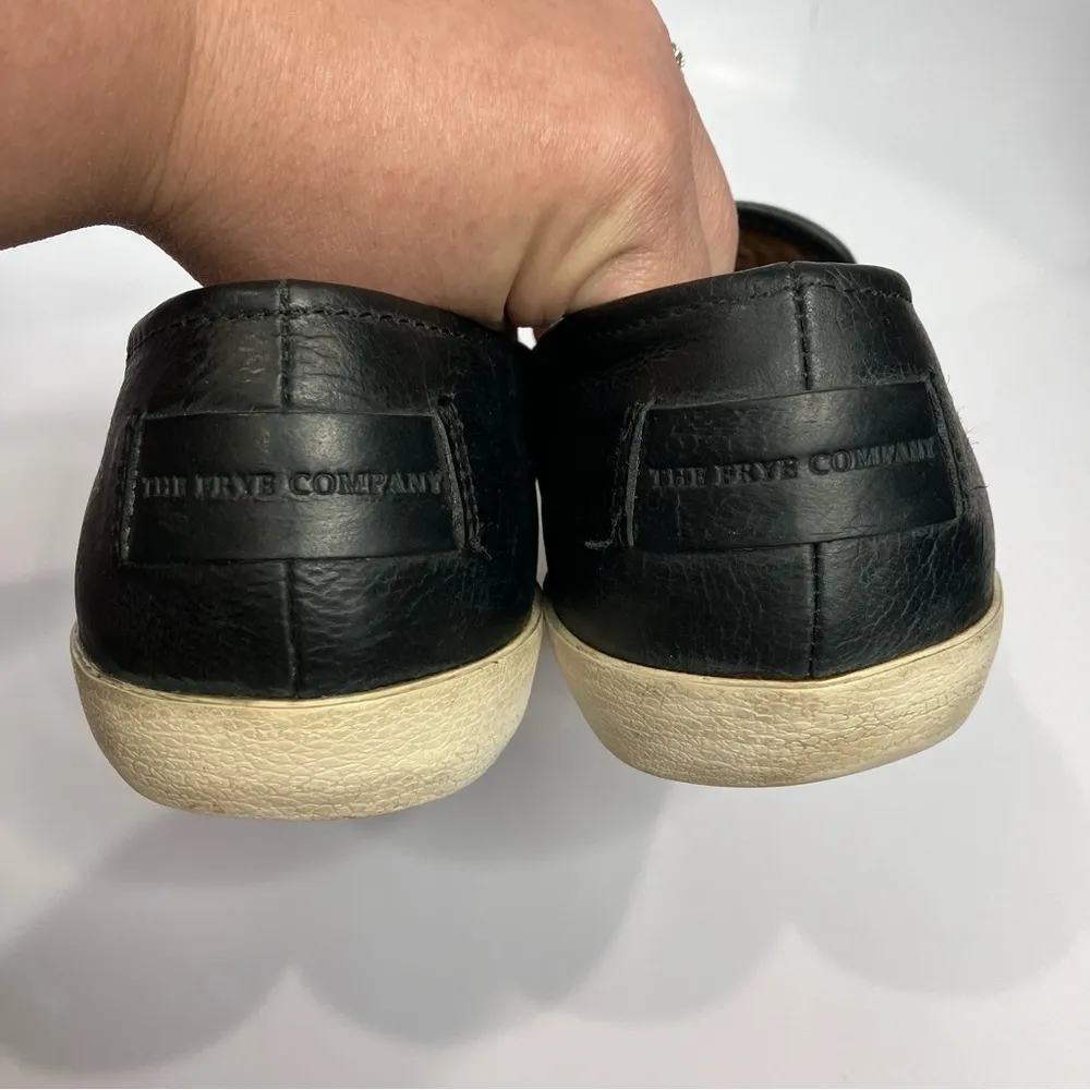 Frye‎ Dylan slip on shoes black leather size 8.5 - Image 4