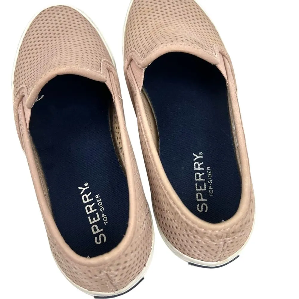 Sperry Seaside Perforated Slip-On Sneaker Blush Rose Leather 7 - Image 7