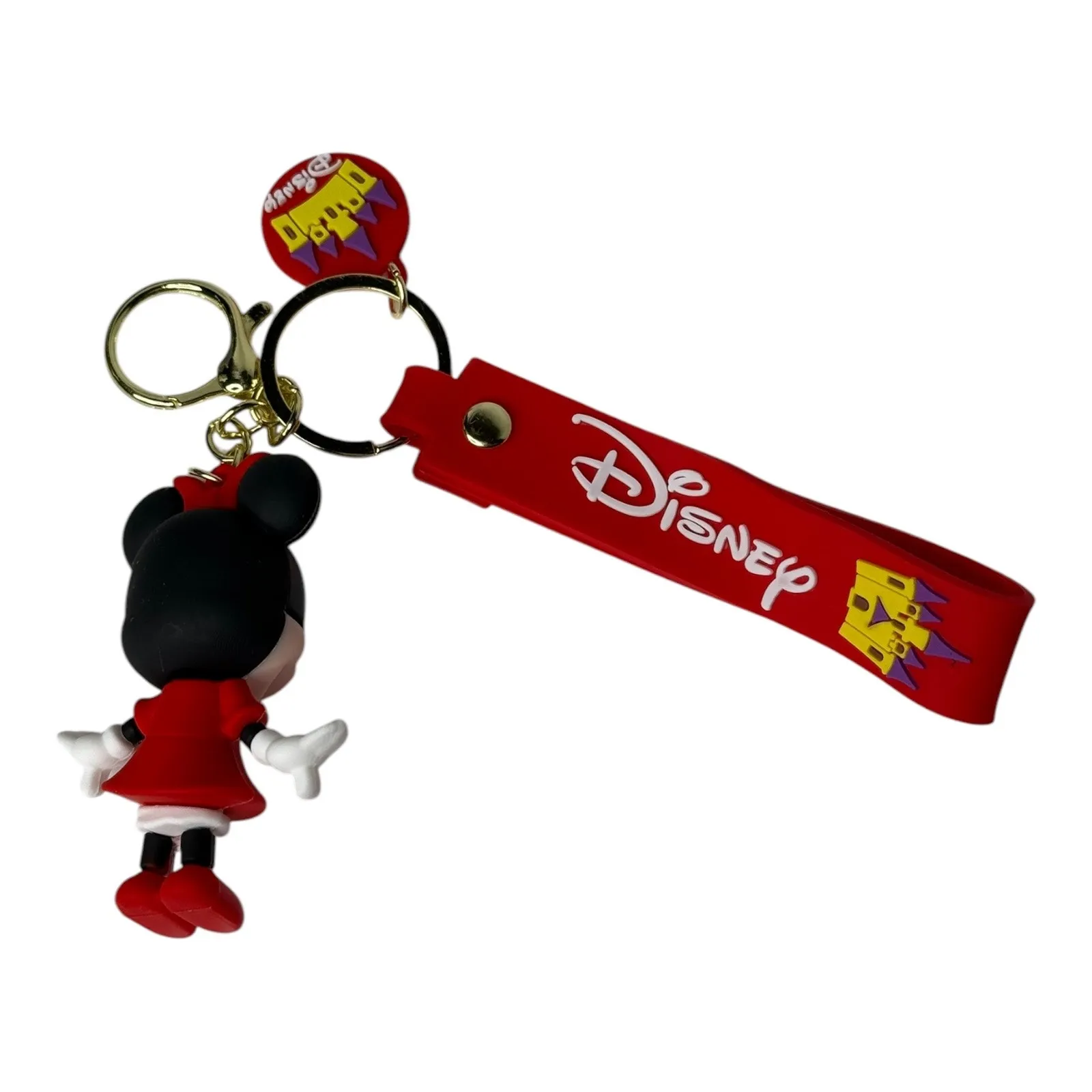 Disney Minnie Mouse Wristband Keychain Key Clip Purse Fob Backpack Polka Dot New - Image 3