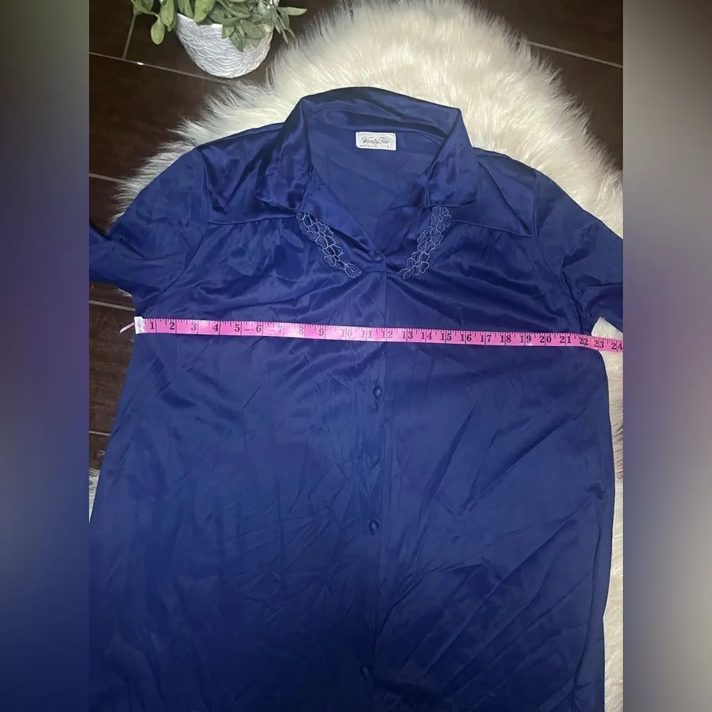 Vanity Fair vintage button down sleep gown sz Large - Image 4