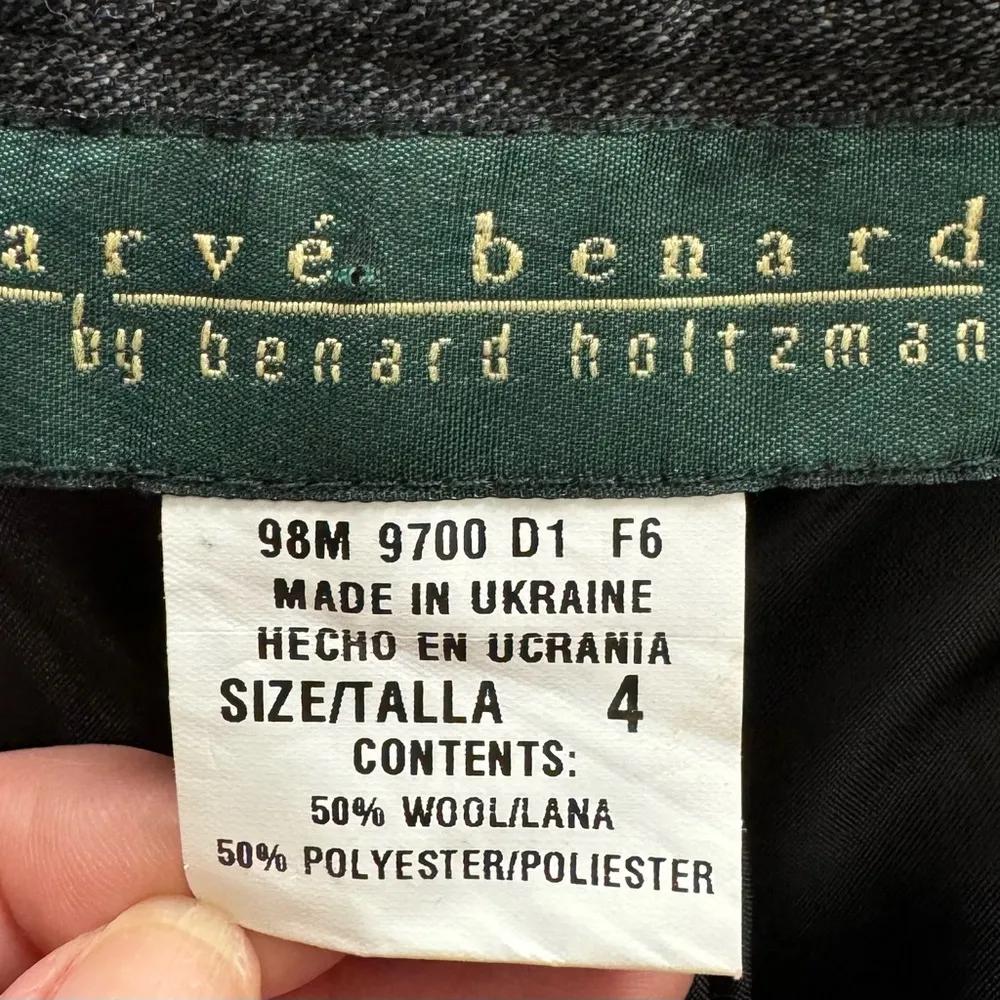 Harve Benard by Benard Holzman grey wool blend pants, size 4 business casual - Image 2