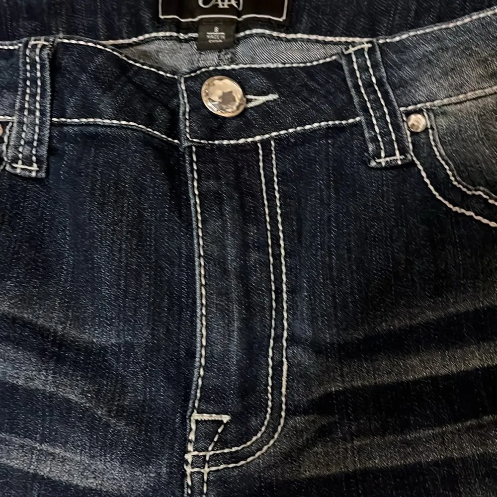 Cato bejeweled denim Bermuda shorts size 8 - Image 3