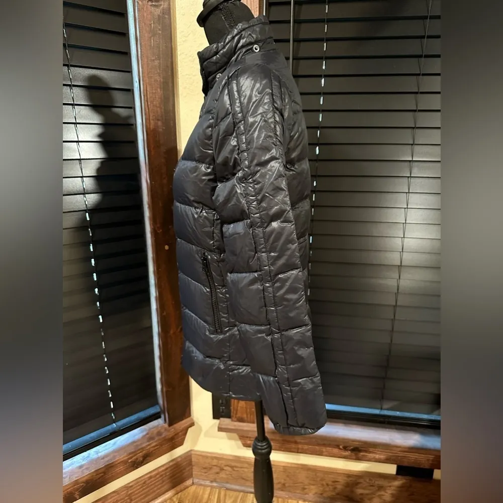 Esc black puffer jacket with 109% Goose Dawn filling Sz Xs - Image 4