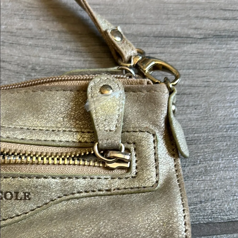Danielle Nicole Gold Metallic Crossbody Bag - Image 3