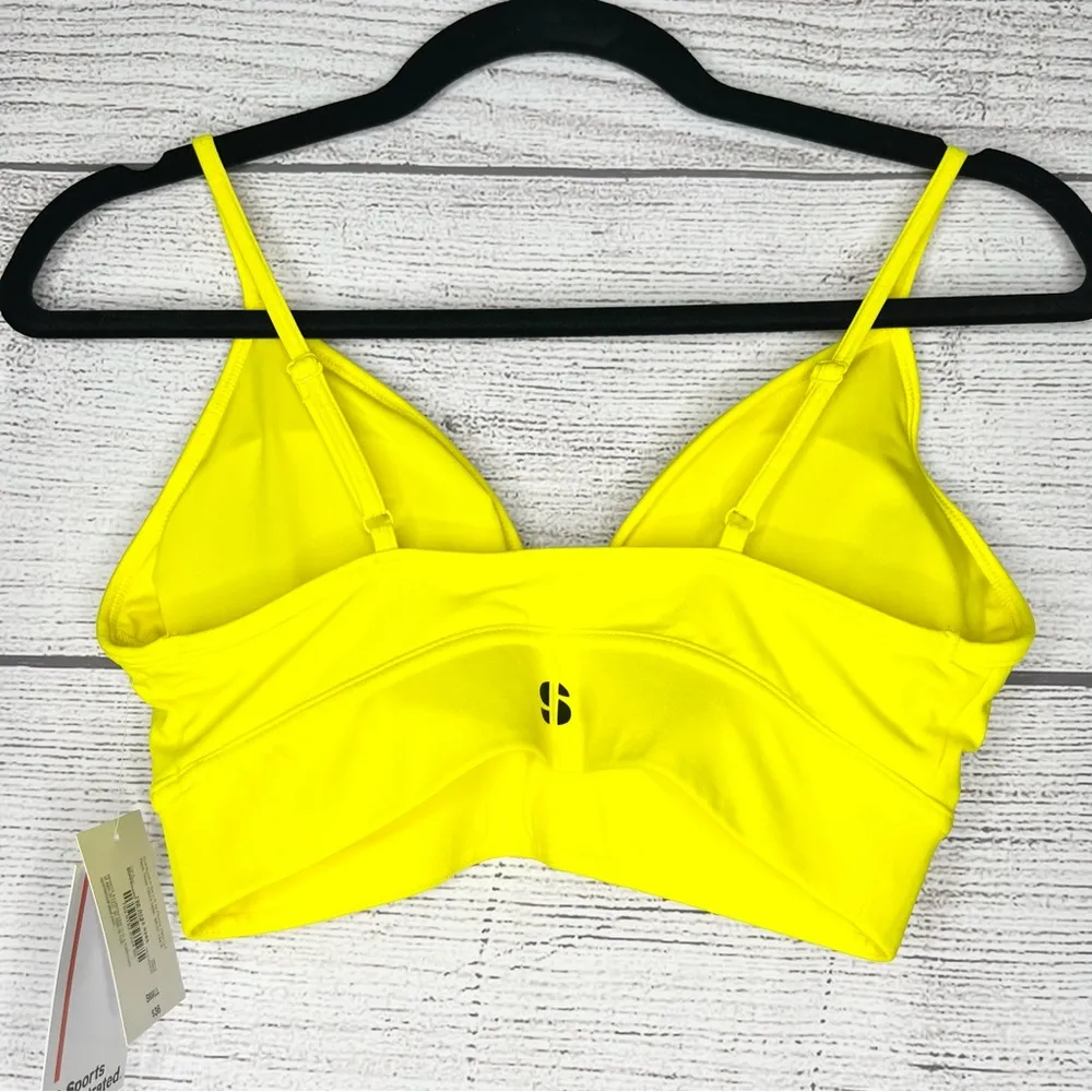 NWT Sports Illustrated Medium Support Surfboard Yellow Triangle Sports Bra Small - Image 7