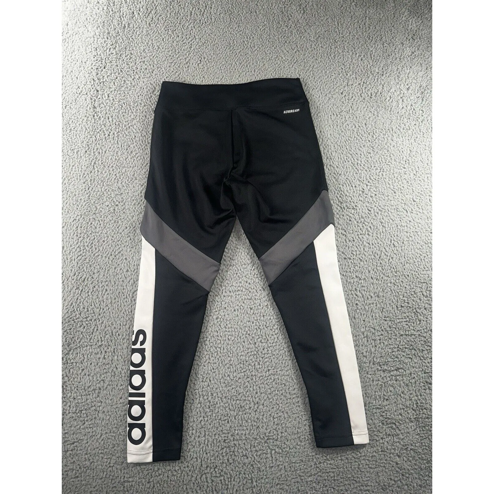 Adidas Leggings Women Medium Aeroready‎ Colorblock Spell Out Compression Tight - Image 2