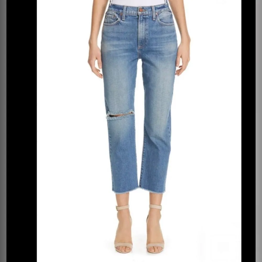 Alice + Olivia Amazing Double Waist Straight Leg Jeans in Watch Me-  Size 25 - Image 10
