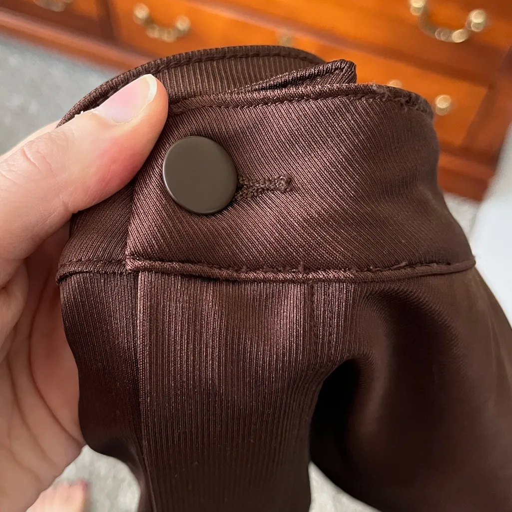 SKIMS Disco Iridescent Skinny High Rise Pants in Cocoa Womens Size XL - Image 12