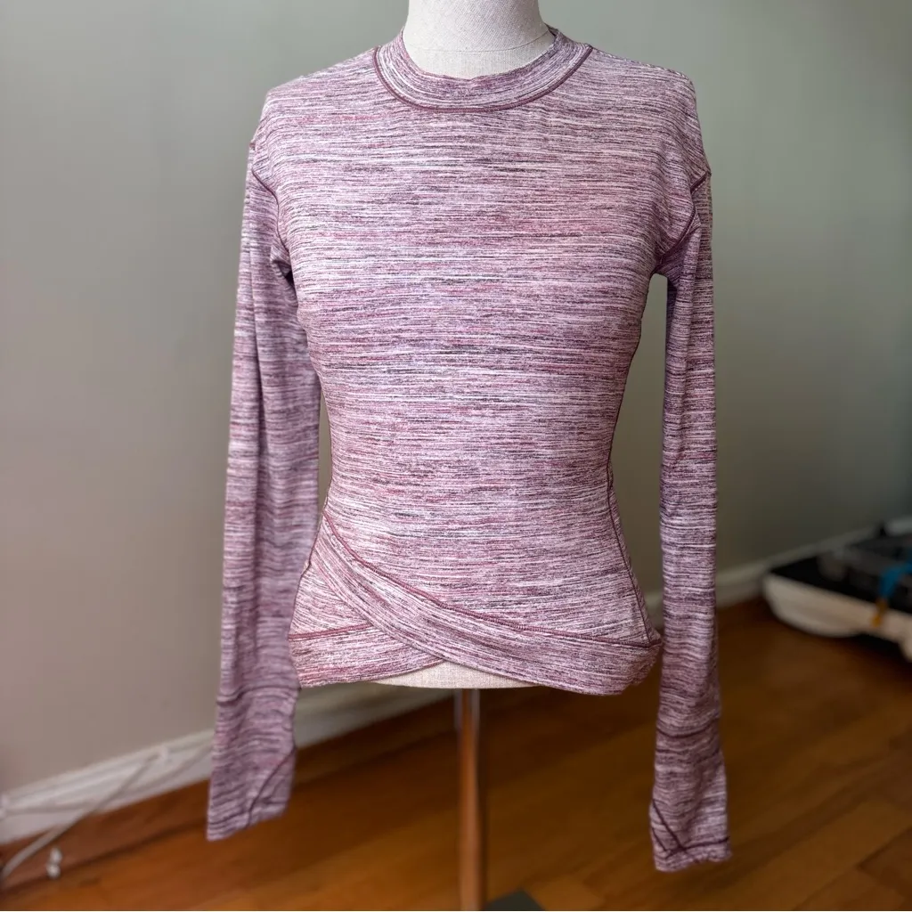 Lululemon Close to Crossing Long Sleeve *Rulu Pink XS Activewear Athleisure EUC - Image 2