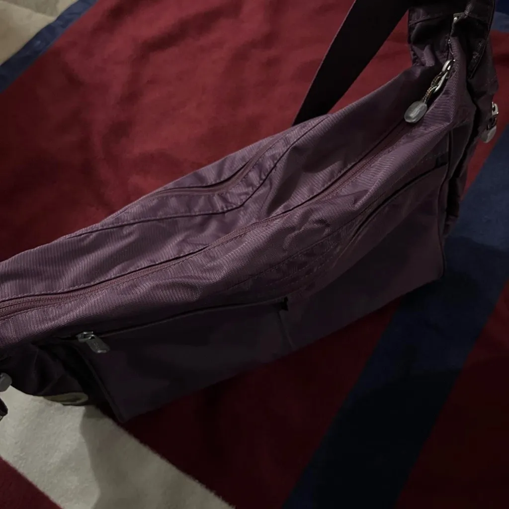 Ebag Plum purple messenger Crossbody Bag Travel Vacation spacious shoulder - Image 4