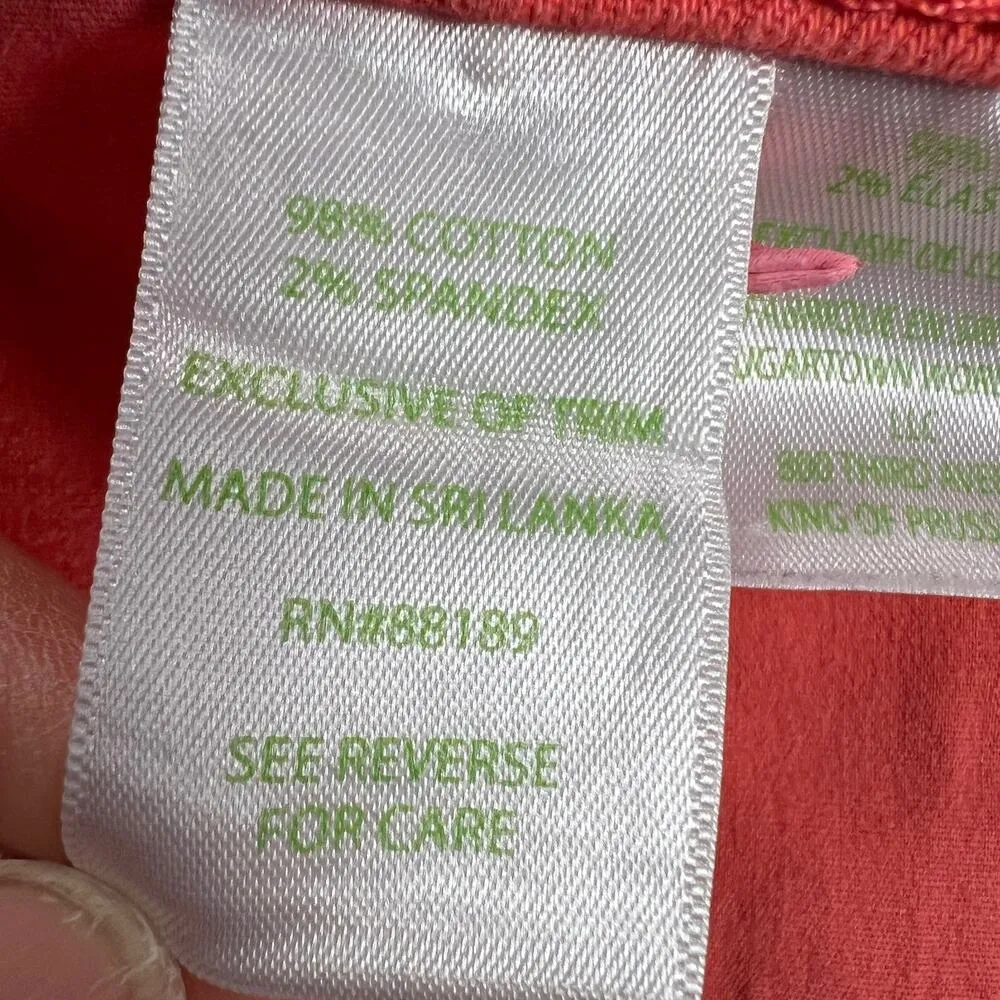 Lilly Pulitzer Coral Straight Leg Jeans 5 Pocket 28” Inseam Size 12 - Image 9