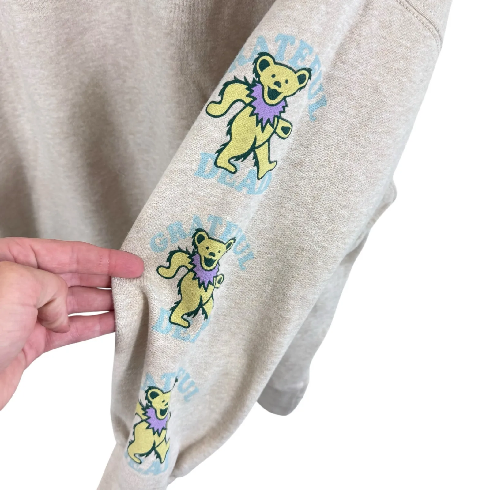 Seriously Huggable By American Eagle Cream Grateful Dead Oversized Sweatshirt M - Image 4