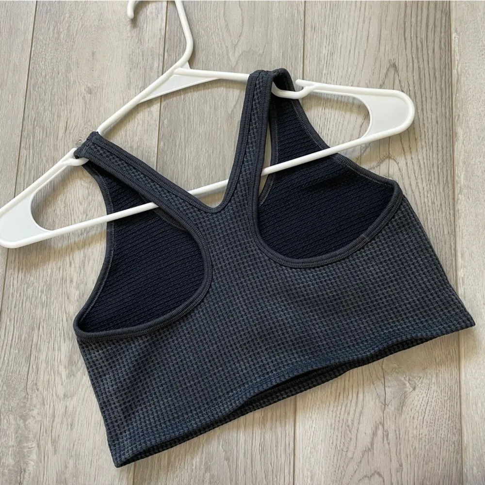 Aerie Offline Main Squeeze Seamless Racerback Long Line Bra Gray (Small) thermal - Image 4