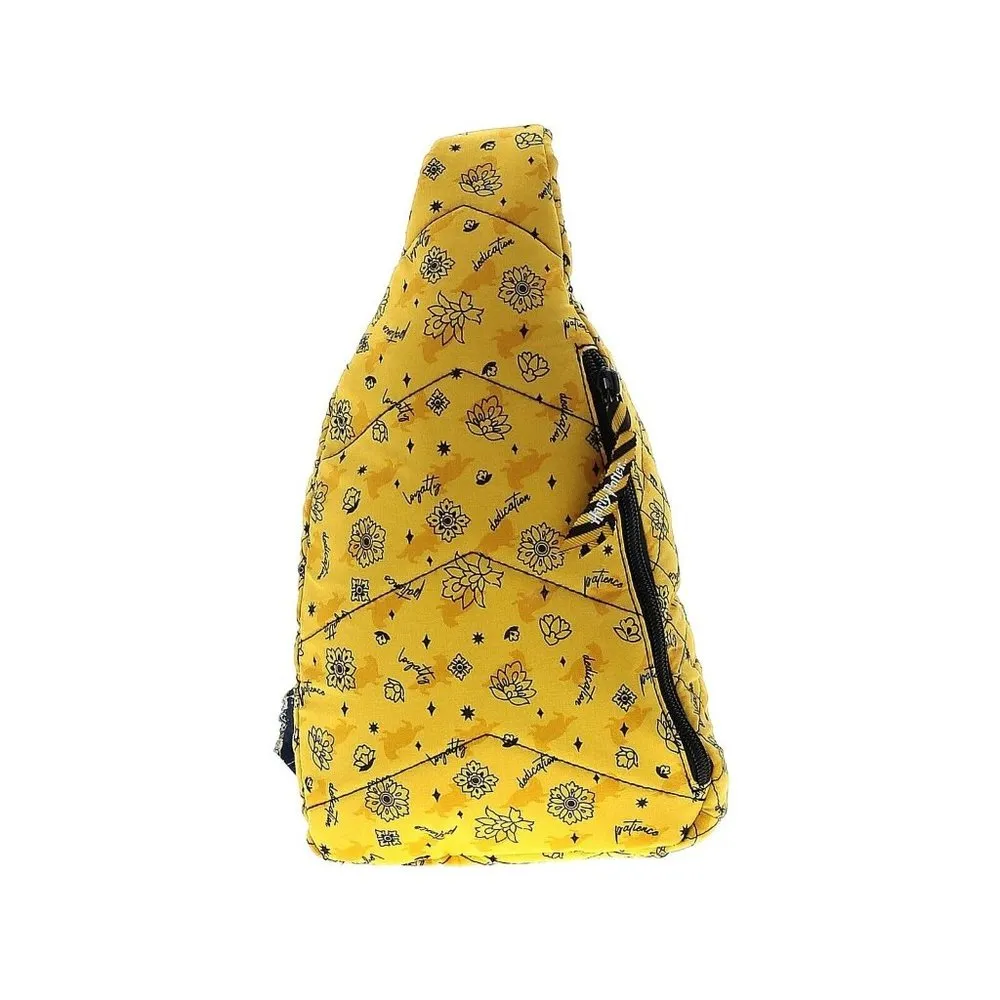 NWT Harry Potter x Vera Bradley Hufflepuff Elements Yellow Black Sling Backpack - Image 2