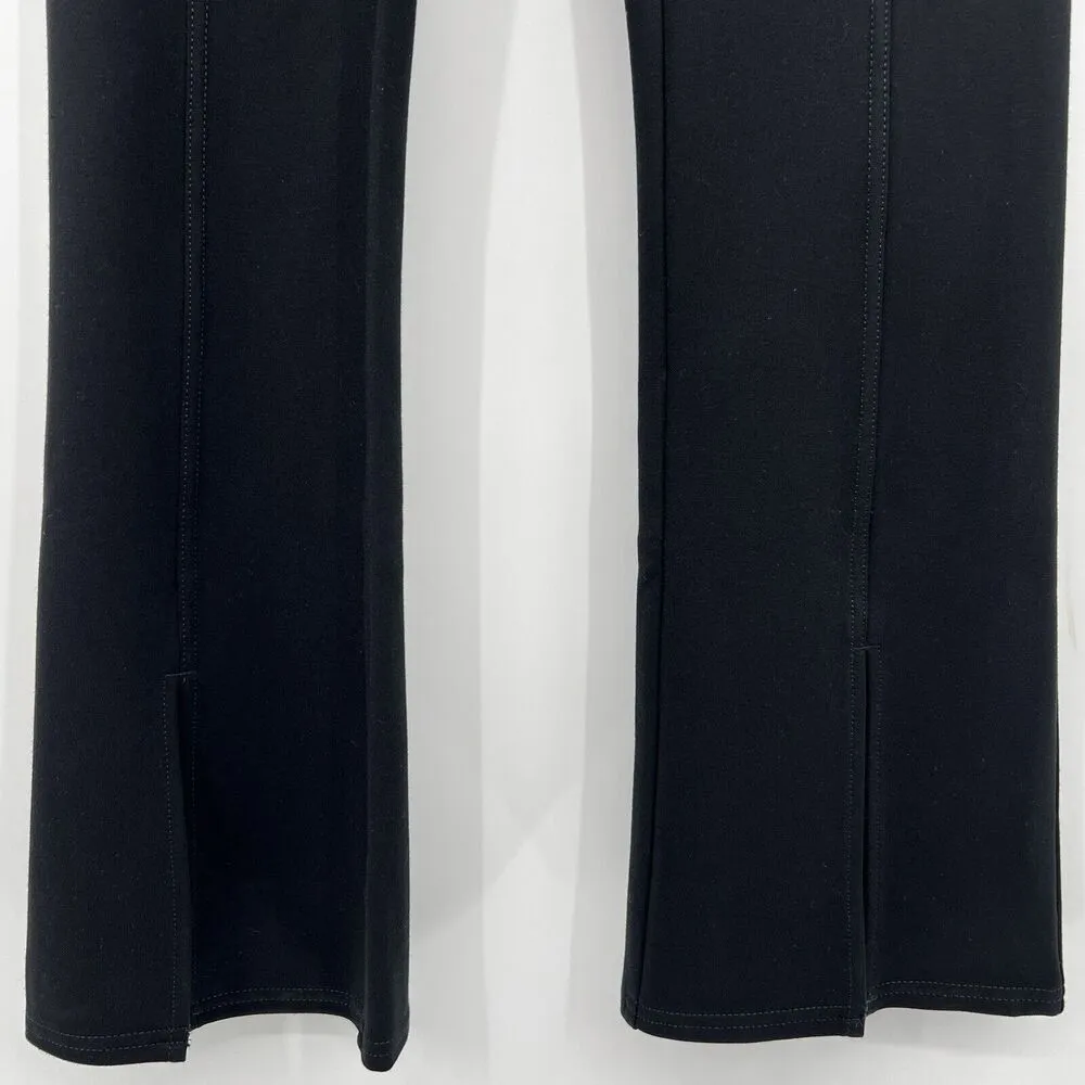 Maeve Anthropologie Slit Split Front Flared Leg Ponte Pants Black Women’s Size 4 - Image 5
