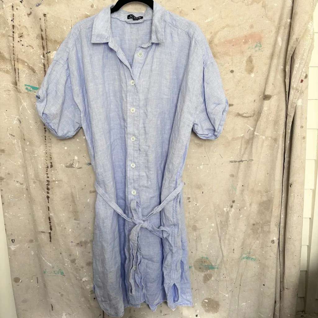 J Crew Capitaine Shirt-dress in Linen - Image 3