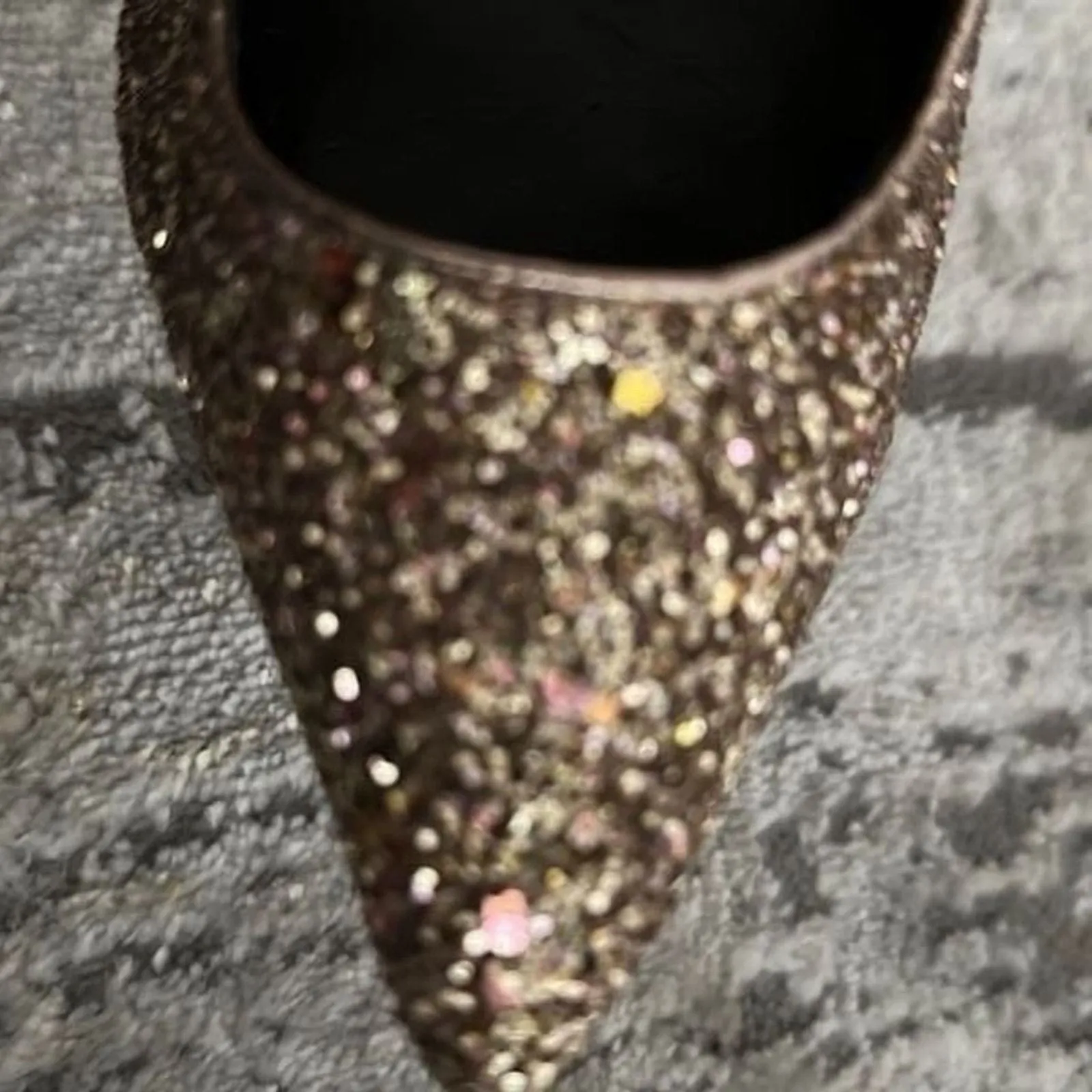 TOPSHOP Sparkly Gold Glitter Gemini Pumps • Size 6.5 •‎ NWT - Image 8