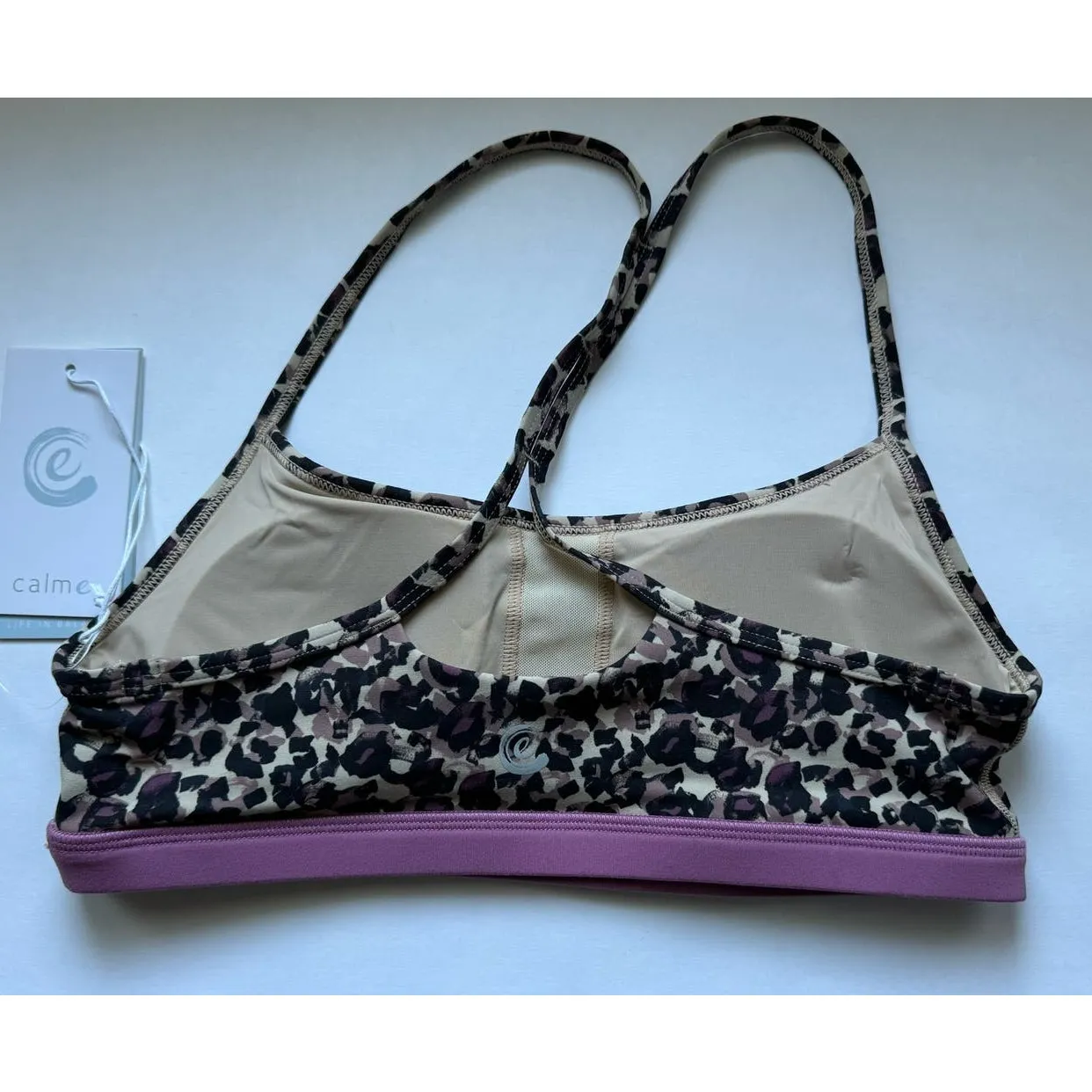 NWT Johnny Was Cross Back Sports Bra in Cheetah Print Sz S - Image 2