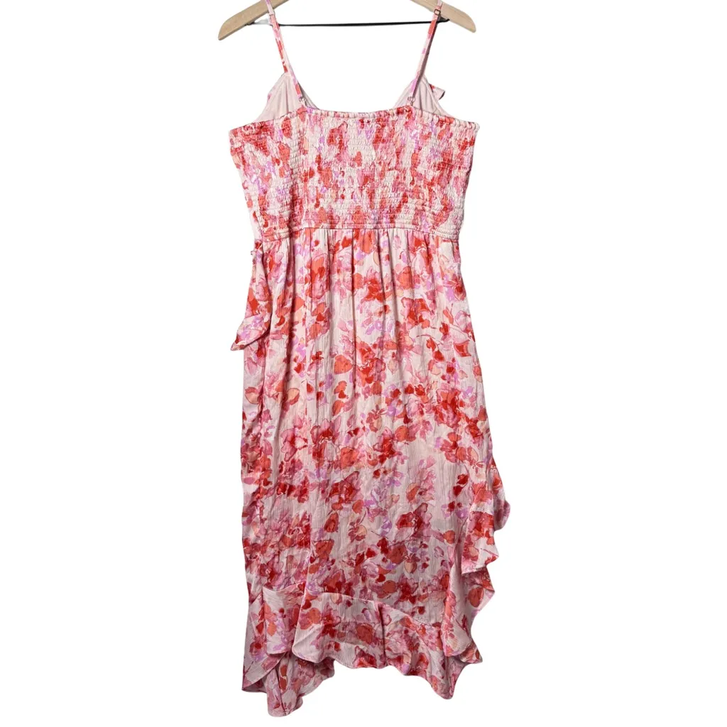 Japna Women’s Midi Cocktail Dress Ruffle Spaghetti Strap Smocked Back size XL - Image 2