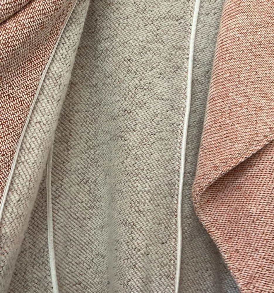 BB DAKOTA BY STEVE MADDEN open front fleece lined knit tweed mid length jacket Orange Size XS - Image 2