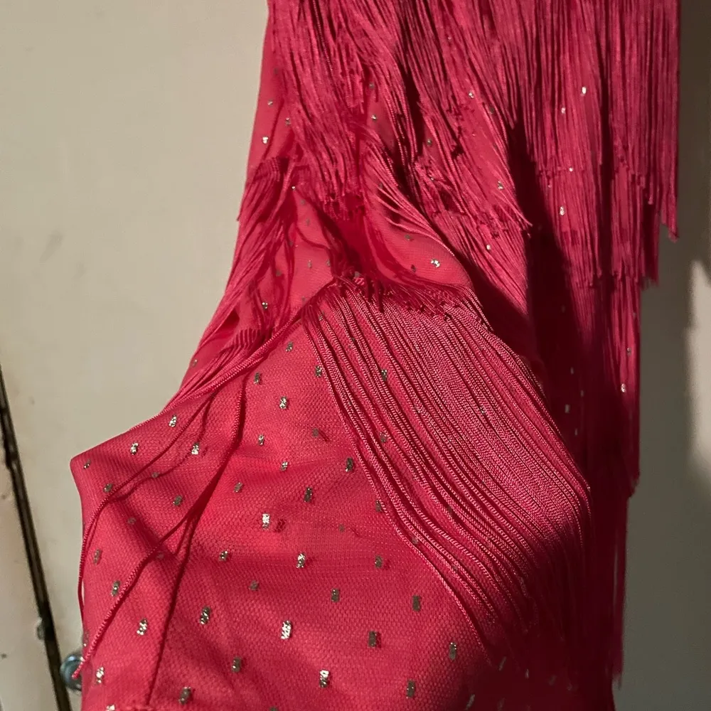 a.n.a Hot pink tank top with fringe  little sparkle - Image 4