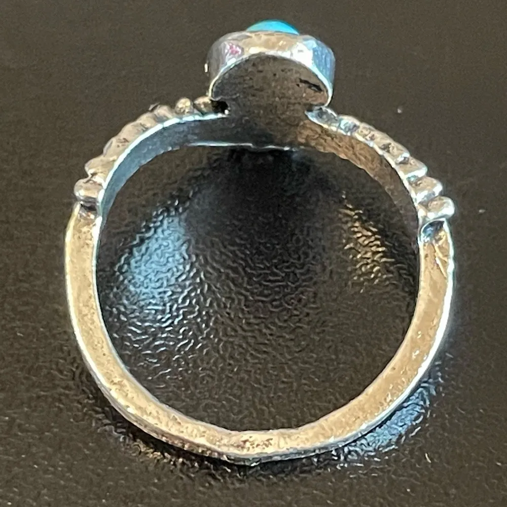 Turquoise stone crown ring size 5 - Image 5