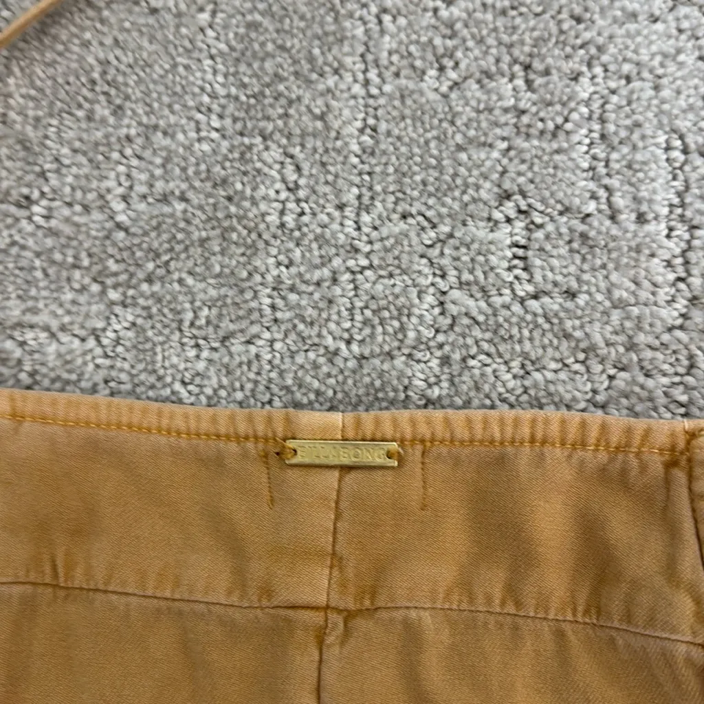 Billabong “Wild Pursuit” wild honey yellow overalls shortalls romper shorts - Image 8