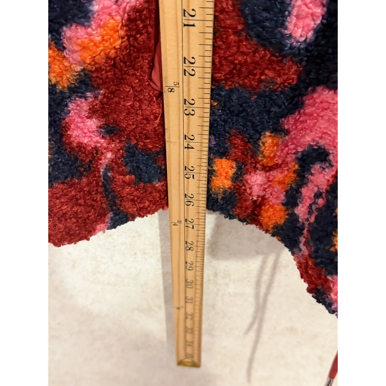 SAGE COLLECTIVE Faux Shearling Pullover Jacket 1/4 Zip Size Large Activewear Red - Image 7