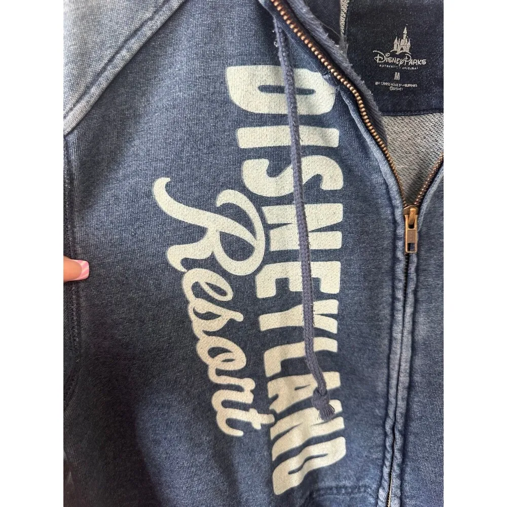Disney Parks Disneyland Resort  Est. 55 Full Zip Stone Wash Hoodie Jacket M - Image 3
