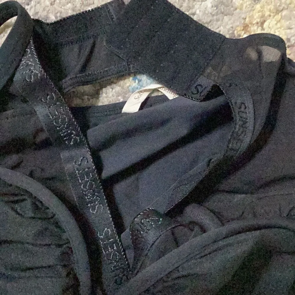 New. Sunsets by Soft Surroundings, black tankini top with a twist. 34D/36C - Image 10