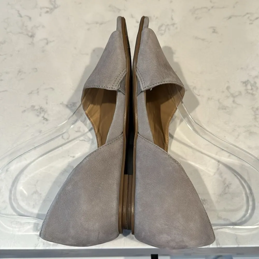 Naturalizer  Lucie D'Orsay Flat Turtle Dove Nubuck suede sandals size 7.5 - Image 5