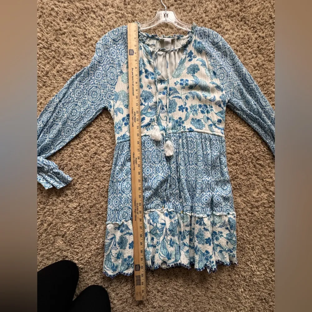 House of Harlow‎ 1960 Boho Floral Tiered Dress with Tassel Ties Size S - Image 11