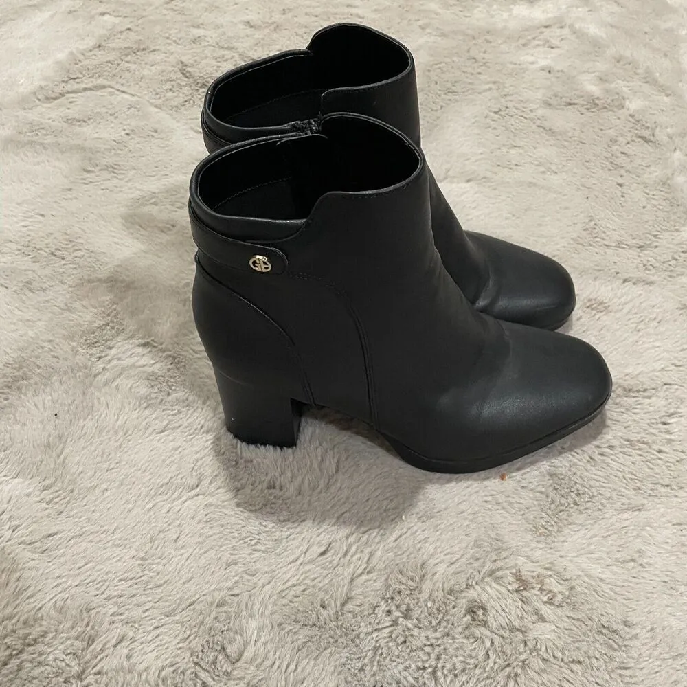 Giani Bernini Women Trumann Black Memory Foam Block Heel Dress Booties Size 8.5 - Image 3