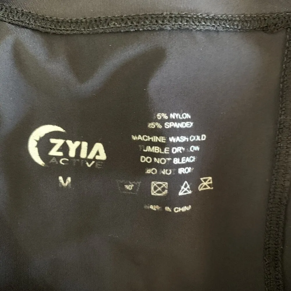 Zyia Medium Black Activewear Top Short Sleeve Gym Fitness‎ Athleisure - Image 6