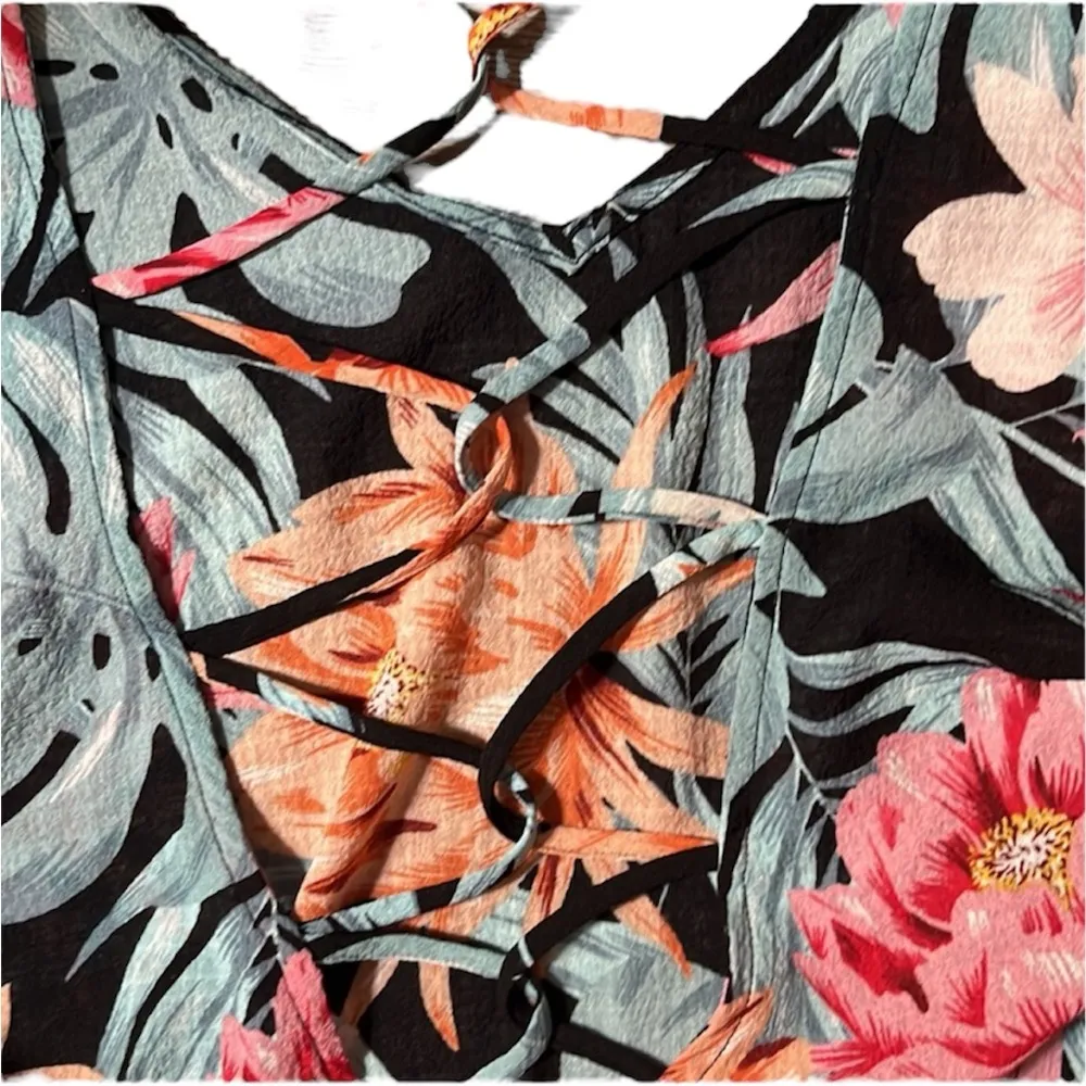 New Kona Sol Multicolor Floral Swim Cover Up Size Medium - Image 11