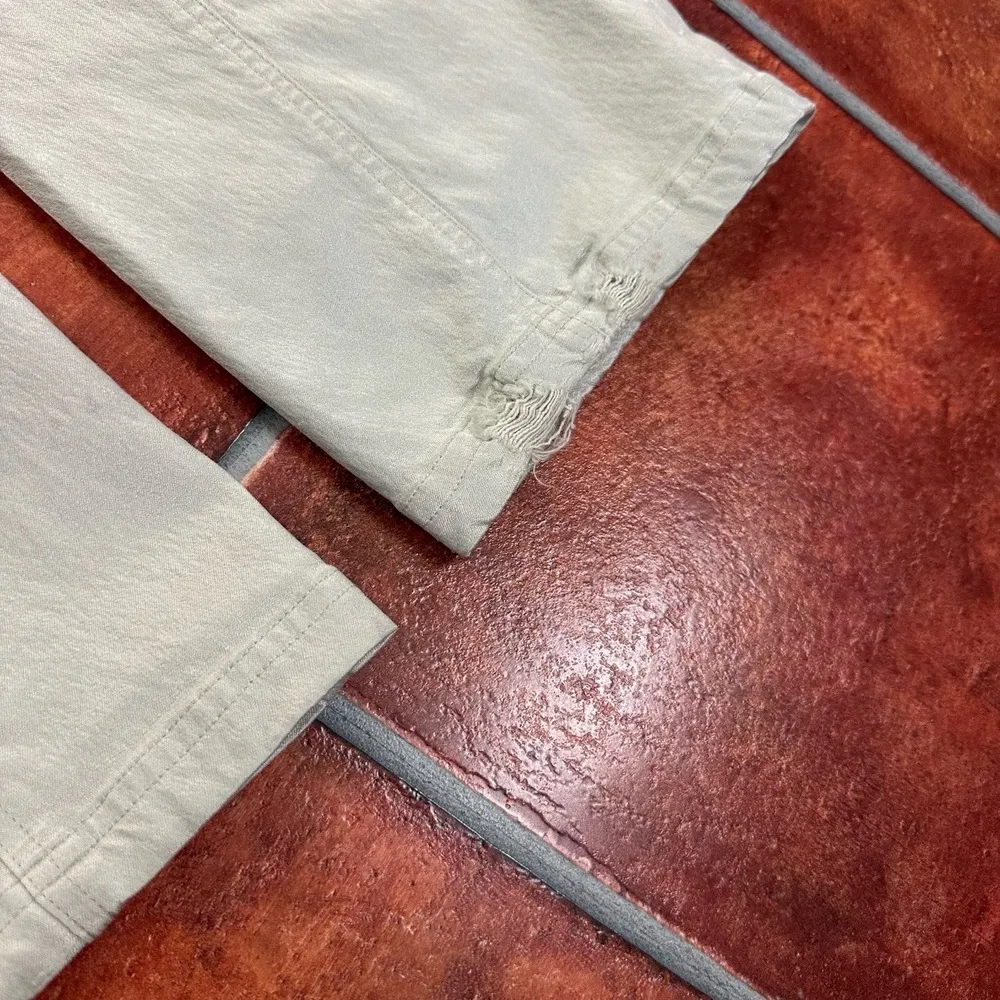 Dismero Waxed Cotton Women Jeans Size USA 8 Silver - Image 11