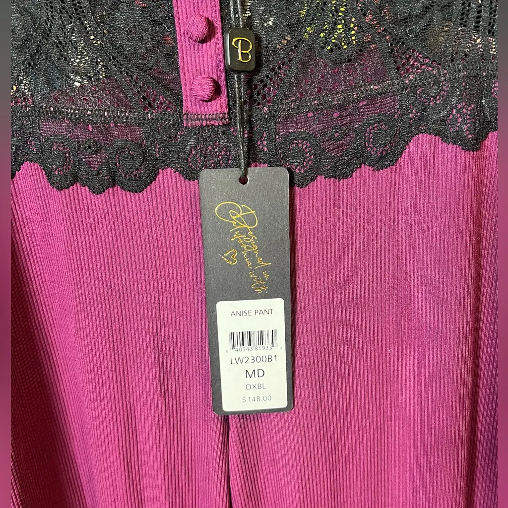 NWT Beach Bunny Anise Pants High Waist Lace Detail Lounge Pants Flare Cut - Image 4