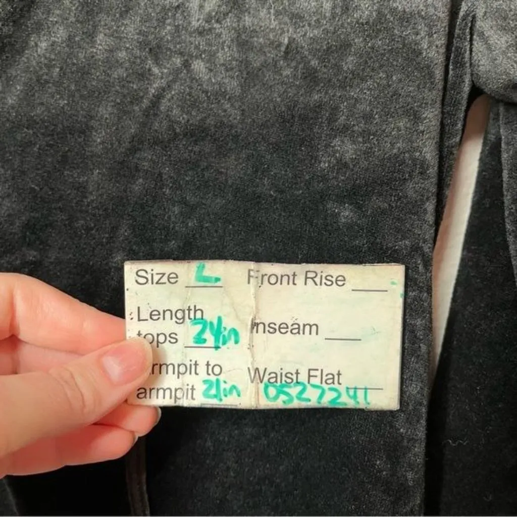 BCBGmaxazria y2k black velvet bling rhinestone zip up track suit jacket large - Image 11