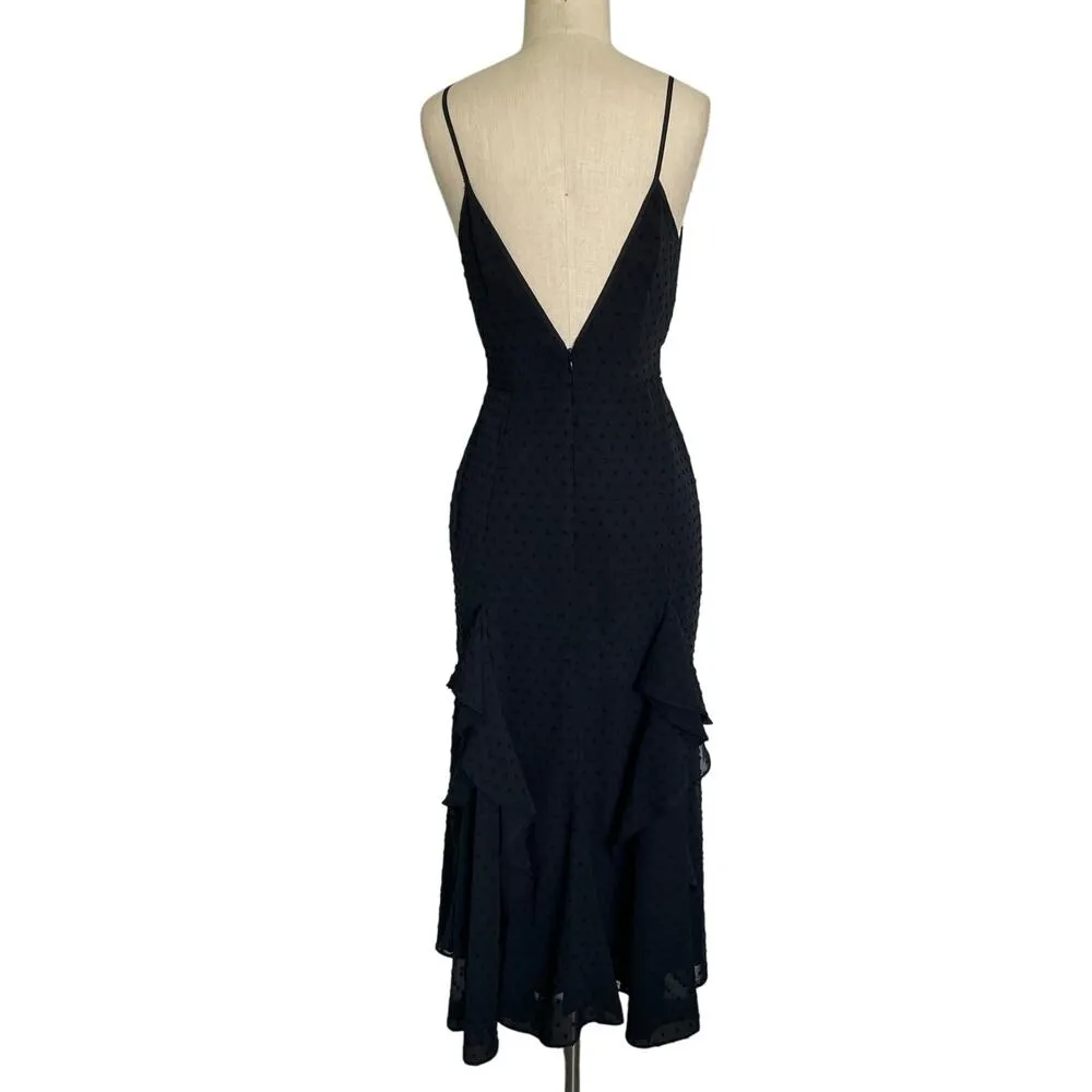 La Maison Talulah Black Ethereal Lily Midi Dress Swiss Dot - Image 7