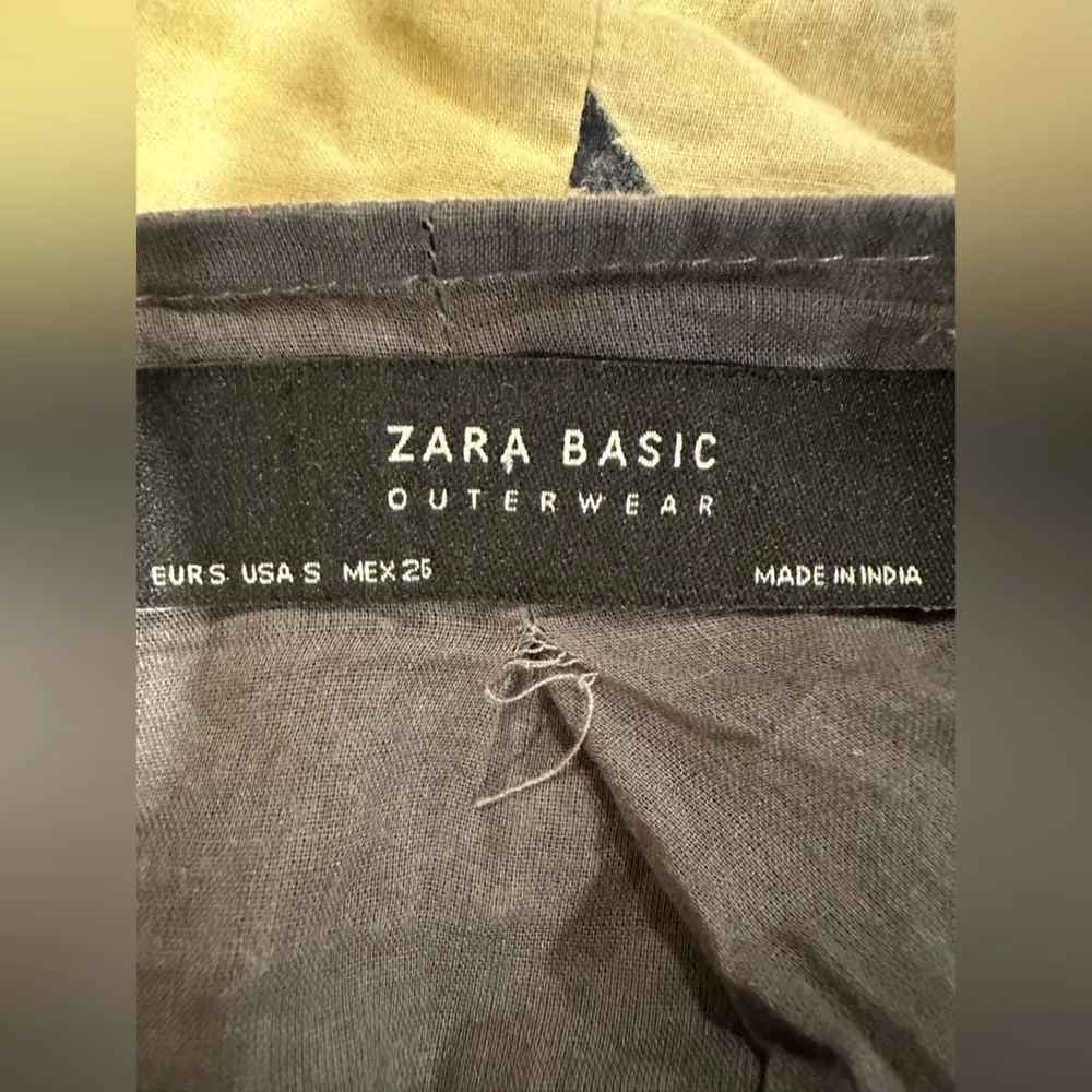 EUC ZARA Grey Cotton Embroidered Embellished bolero Kaftan Kimono Shirt  Sz S - Image 8