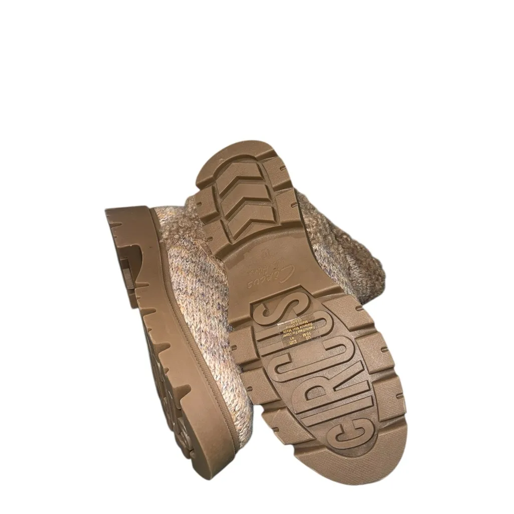 NEW Circus By Sam Edelman Clare Cozy Bootie Color: Natural Multi Knit/Shearling - Image 10