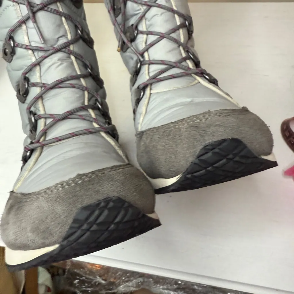 L.L. Bean Carrabassett Lace Winter Boots Sz 7.5 Gray - Image 6