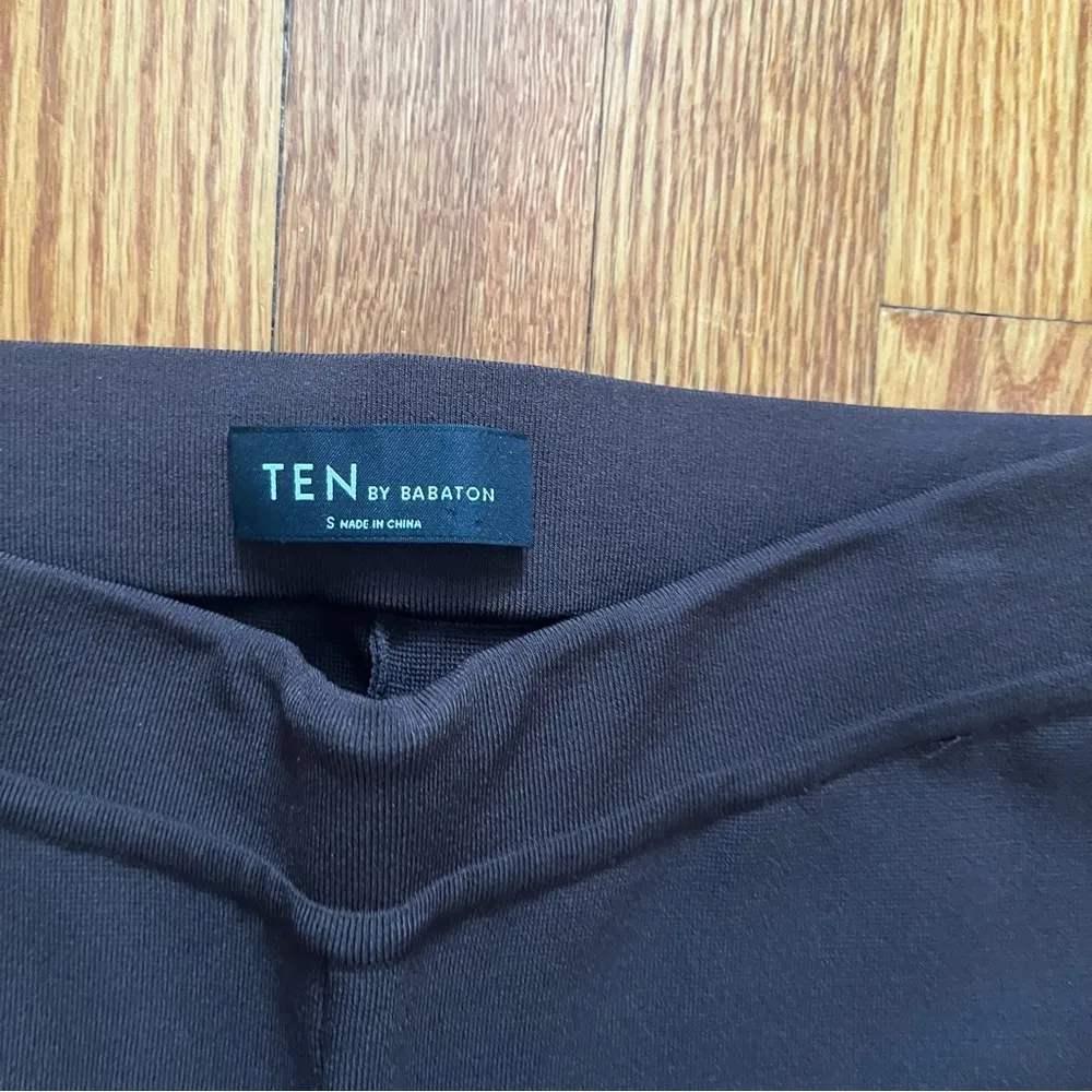 Aritzia brown baton high rise split hem flare pants size small - Image 5