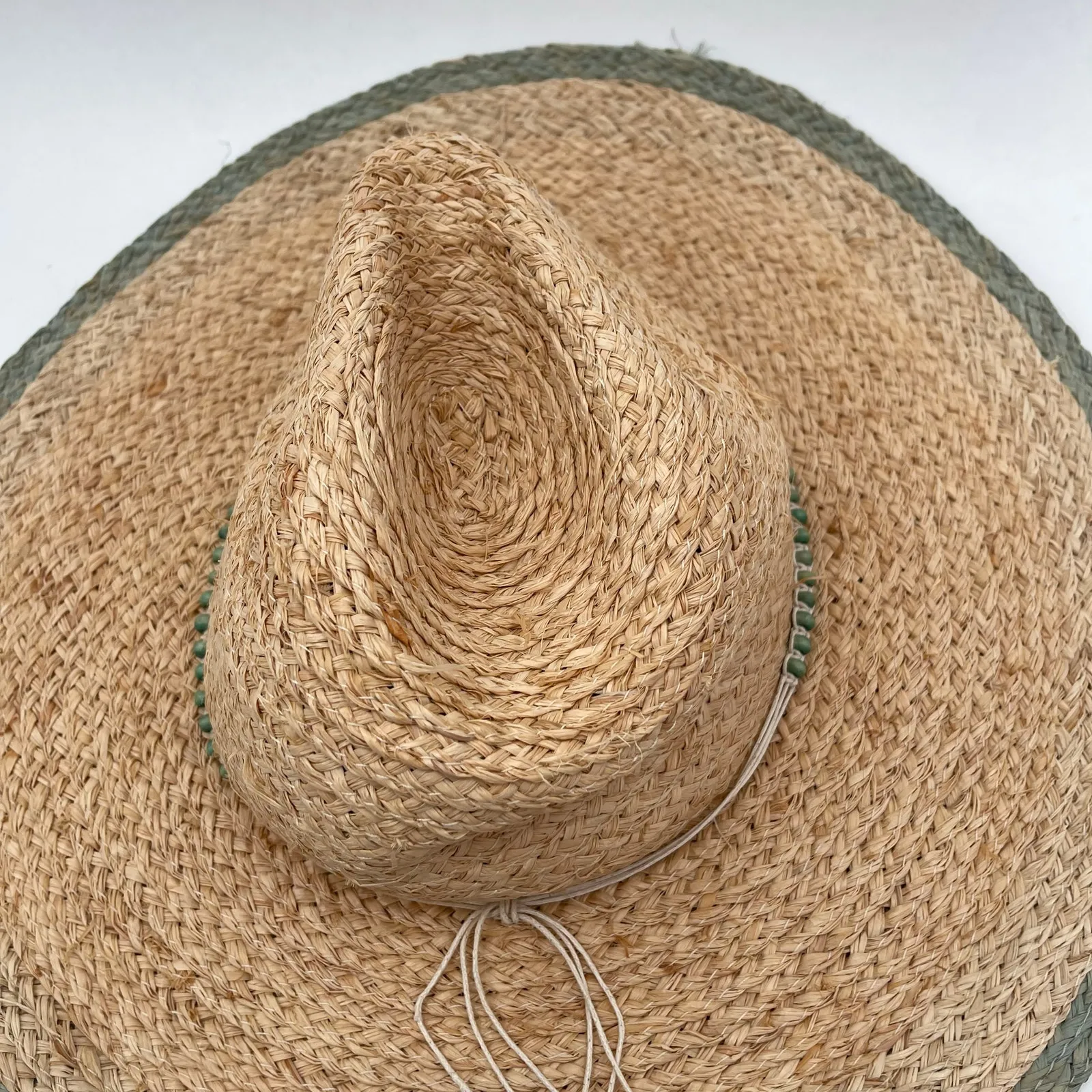 PETER GRIMM Straw Hat Raffia One Size Beaded Tassels Pura Vida Crushable Pack - Image 10