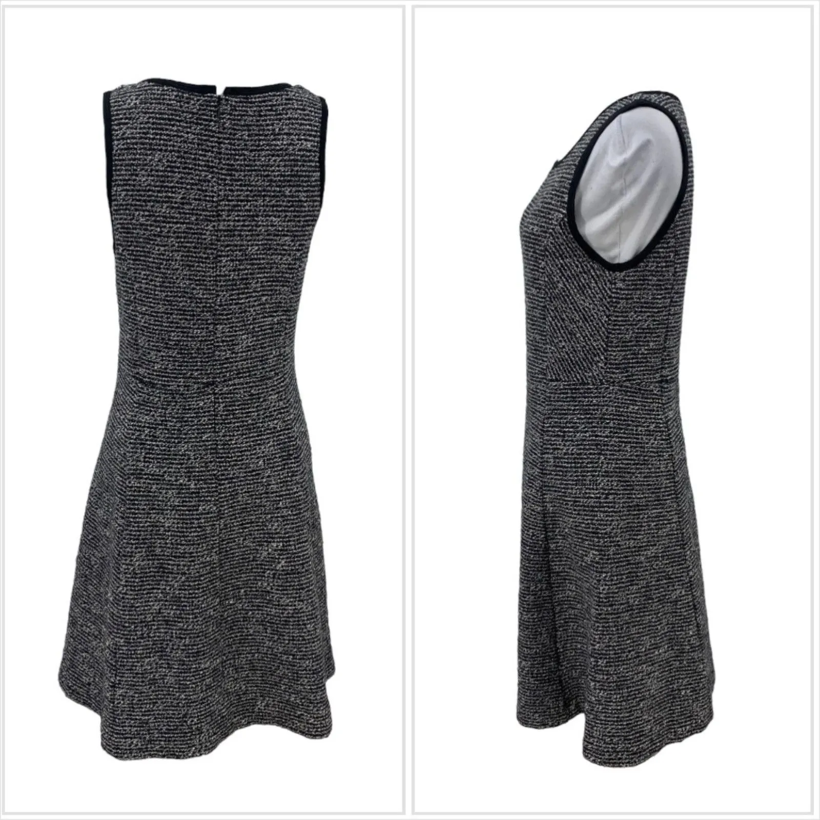 J. Crew Sleeveless Tweed Flare Dress - Image 5