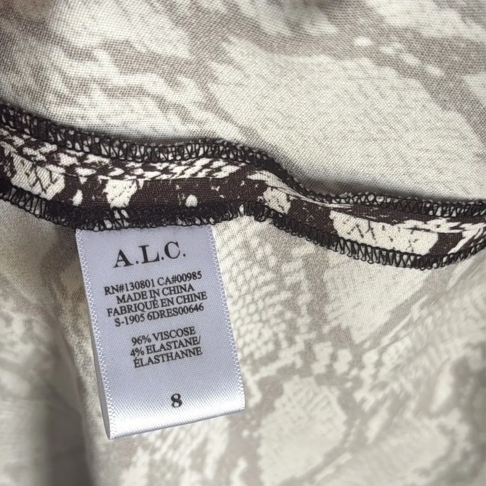 A.L.C. Beale Snakeskin Print Cutout Midi Dress 8 - Image 13