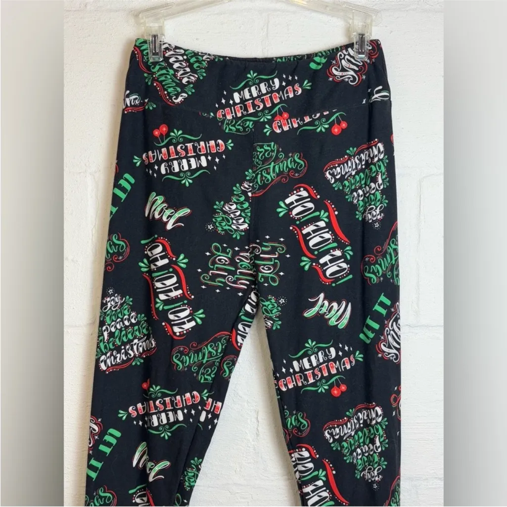 Lularoe Woman’s Full Length Comfy Christmas Festive Holidays Leggings One Size - Image 2