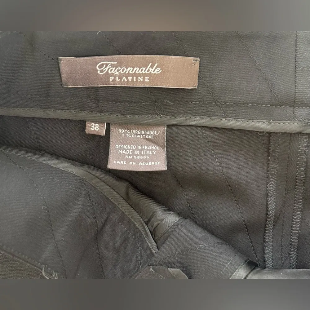 Façonnable Black Striped Trousers - Image 4