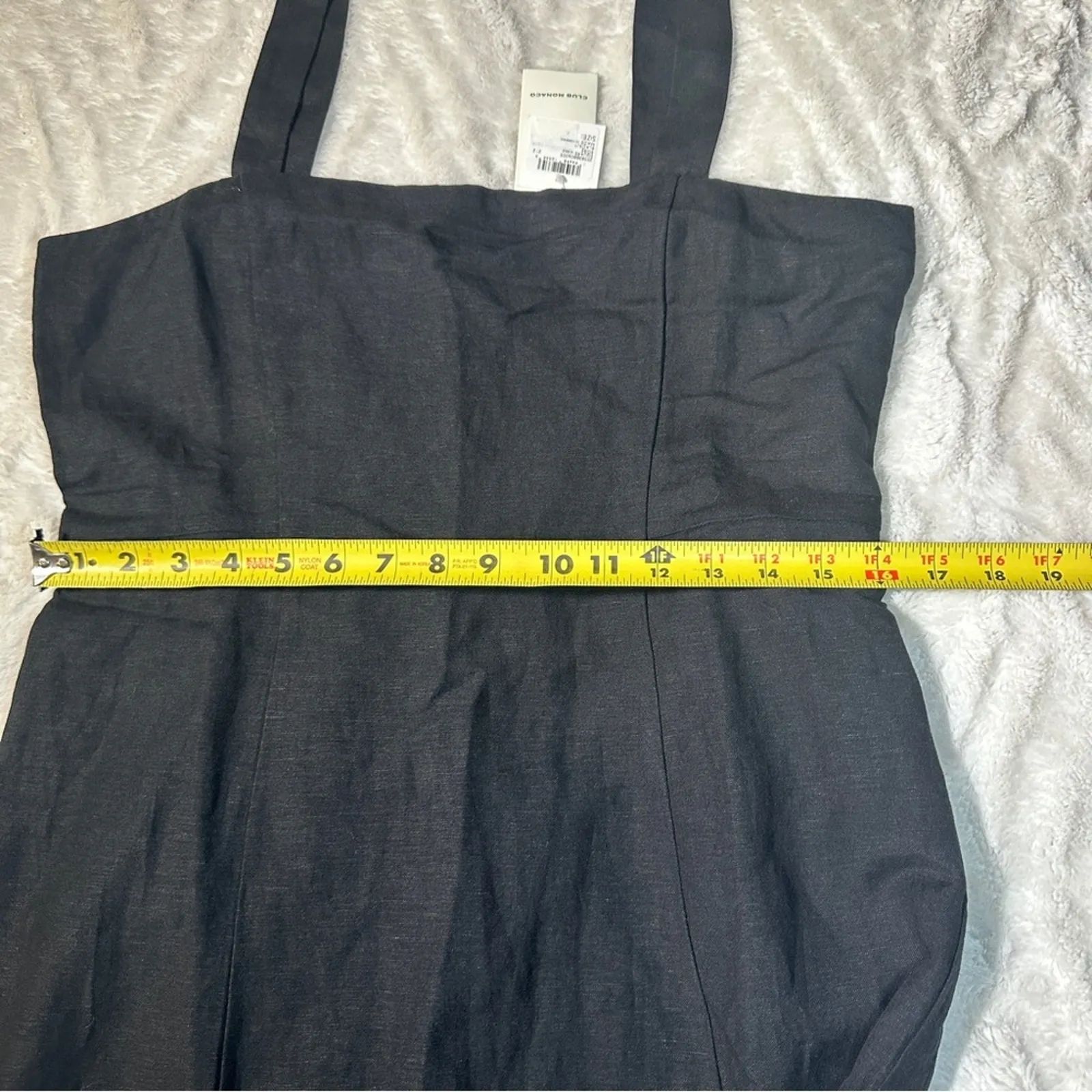 Club Monaco Size 10 Black Mini Dress NWT Lagenlook Heritage Neutral Old Money - Image 7